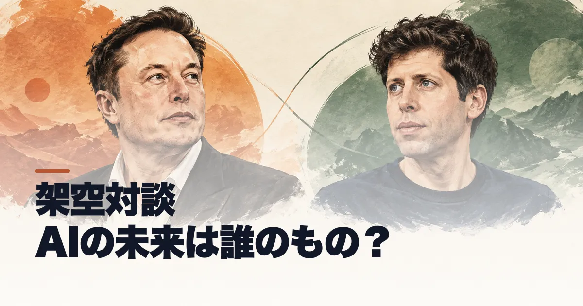 【架空対談】マスクとアルトマンがAIの未来を語ったら?