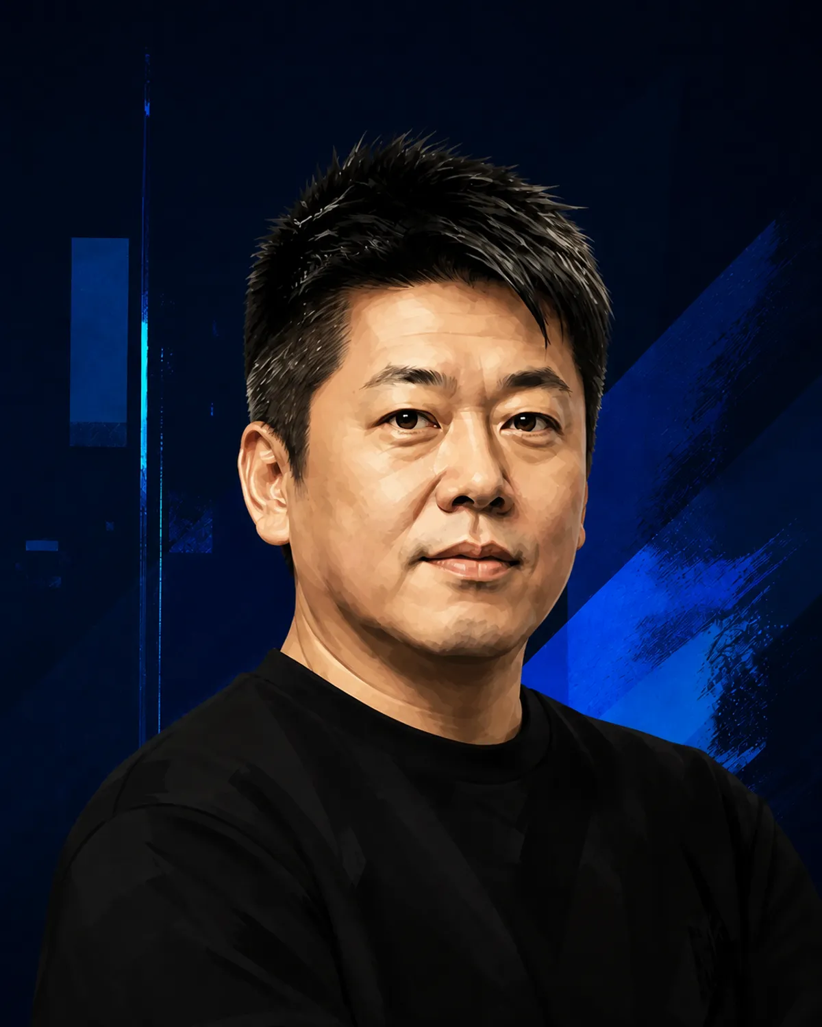 堀江貴文のポートレートイラスト