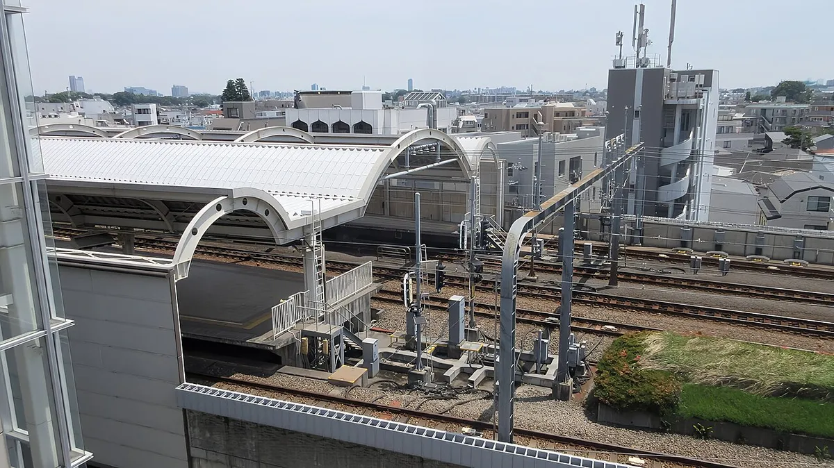経堂駅を見下ろした風景