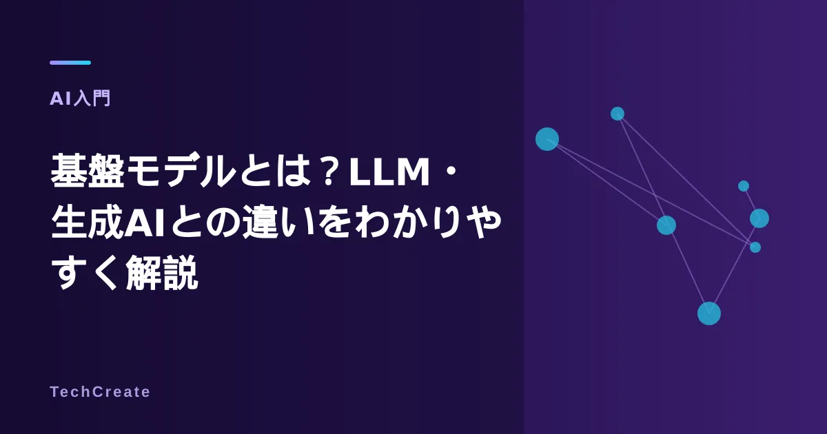 基盤モデルとは?LLM・生成AIとの違いをわかりやすく解説