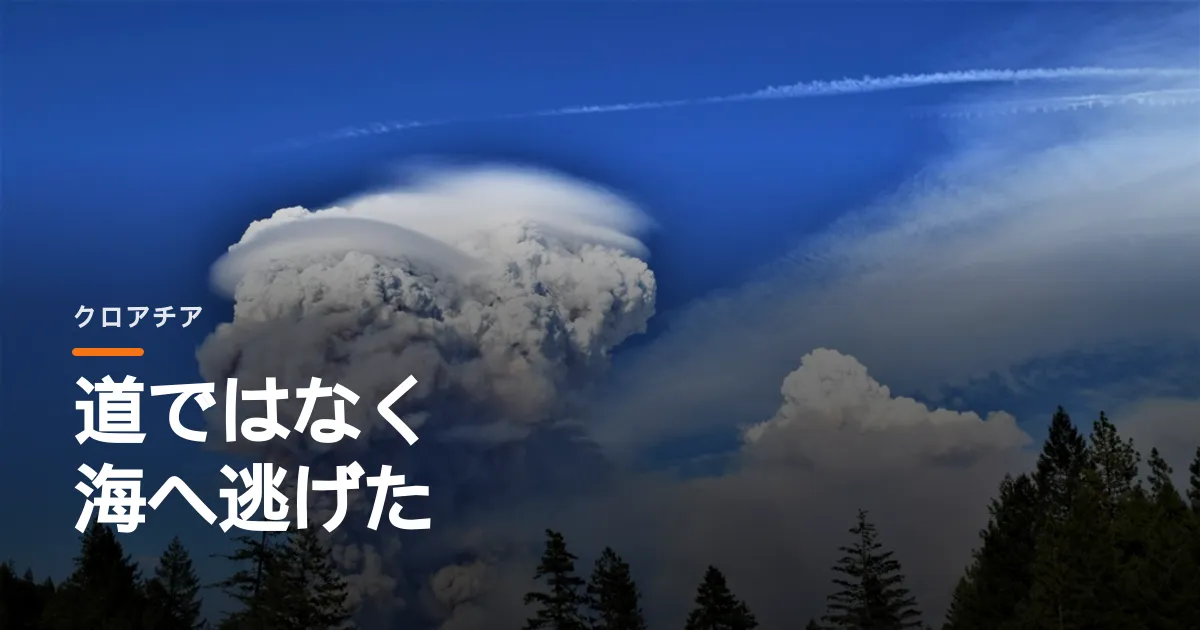 クロアチアのブラチ島が山火事で燃え、住民と観光客が真夜中に船で海へ逃げた