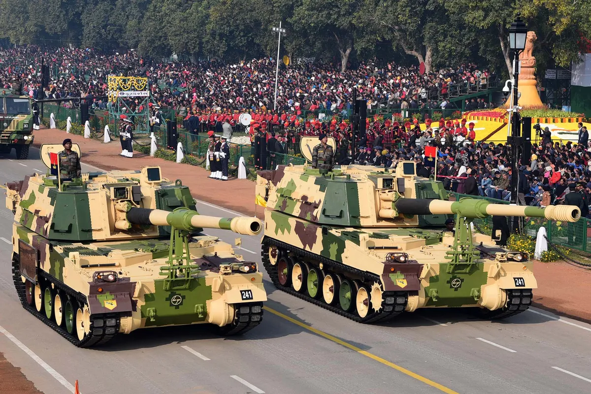 インド陸軍のK9ヴァジュラ自走榴弾砲
