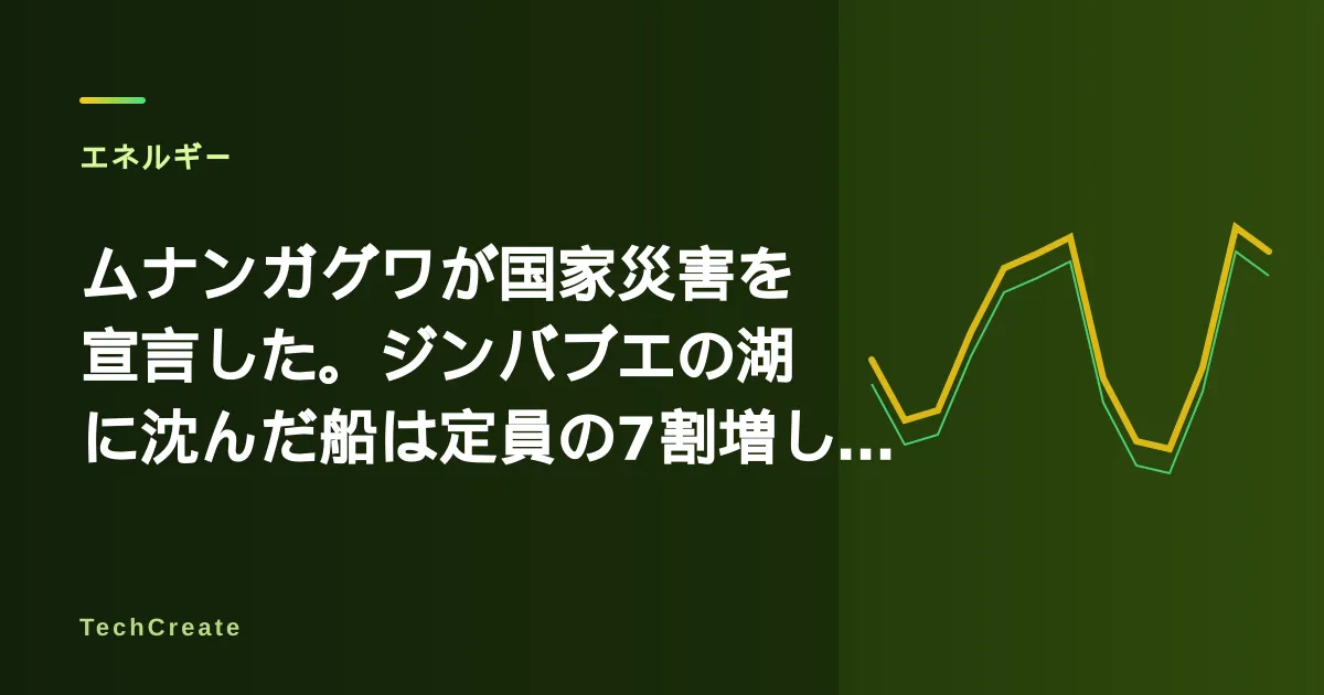 ムナンガグワが国家災害を宣言した。ジンバブエの湖に沈んだ船は定員の7割増しだった