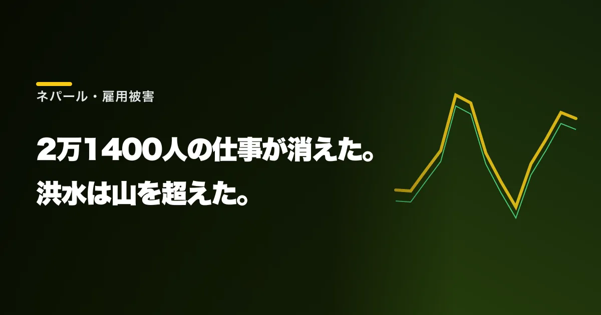 ネパールの洪水が山を超えた。ILOが確認した「2万人の仕事が消えた」現実